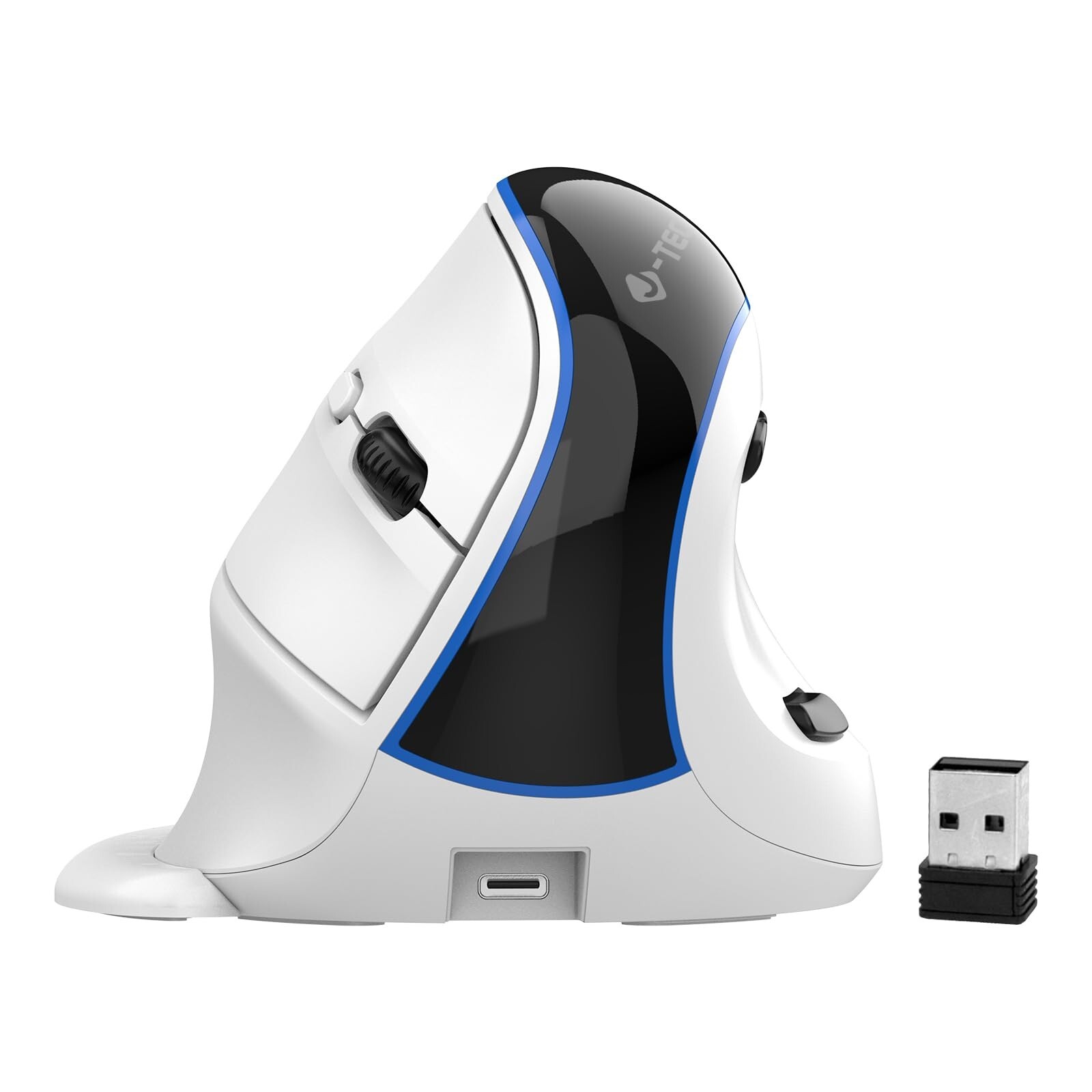 J-Tech Digital Wireless Mouse, Vertical Ergonomic Mouse with Bluetooth Dual M...