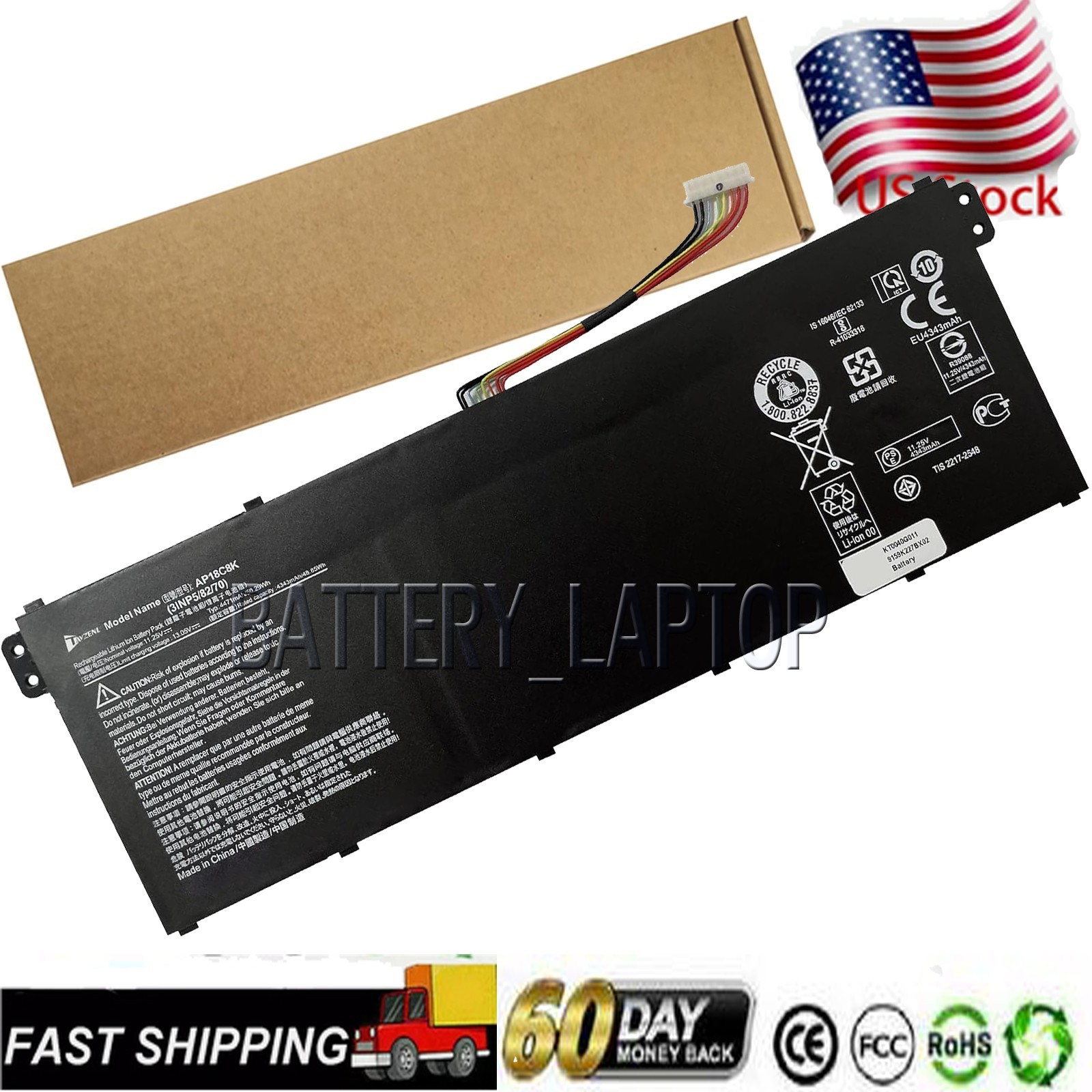 AP18C8K Battery for Acer Spin 3 SP314-21N SP314-54N, Chromebook 15 CB315-3H