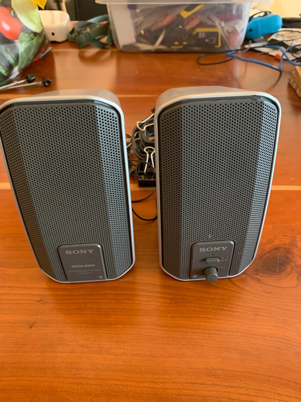 Sony SRS-A202 Desktop Speakers Portable Mega Bass, Good Used Working Condition