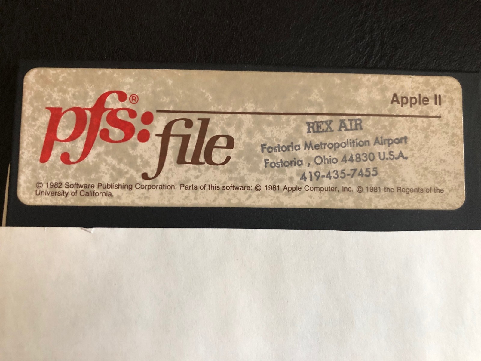 PFS File Apple II /  Apple II Home Computers