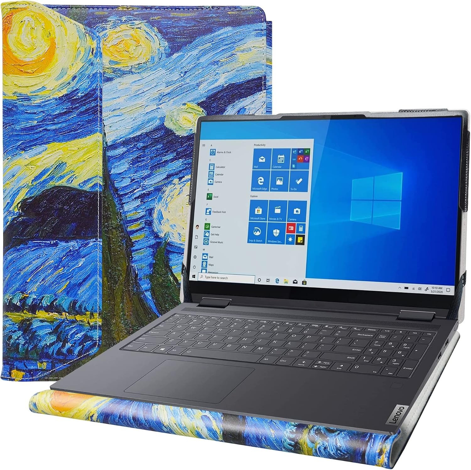 Starry Night Laptop Protective Case for Lenovo Yoga 7i 2-in-1 & HP EliteBook 860
