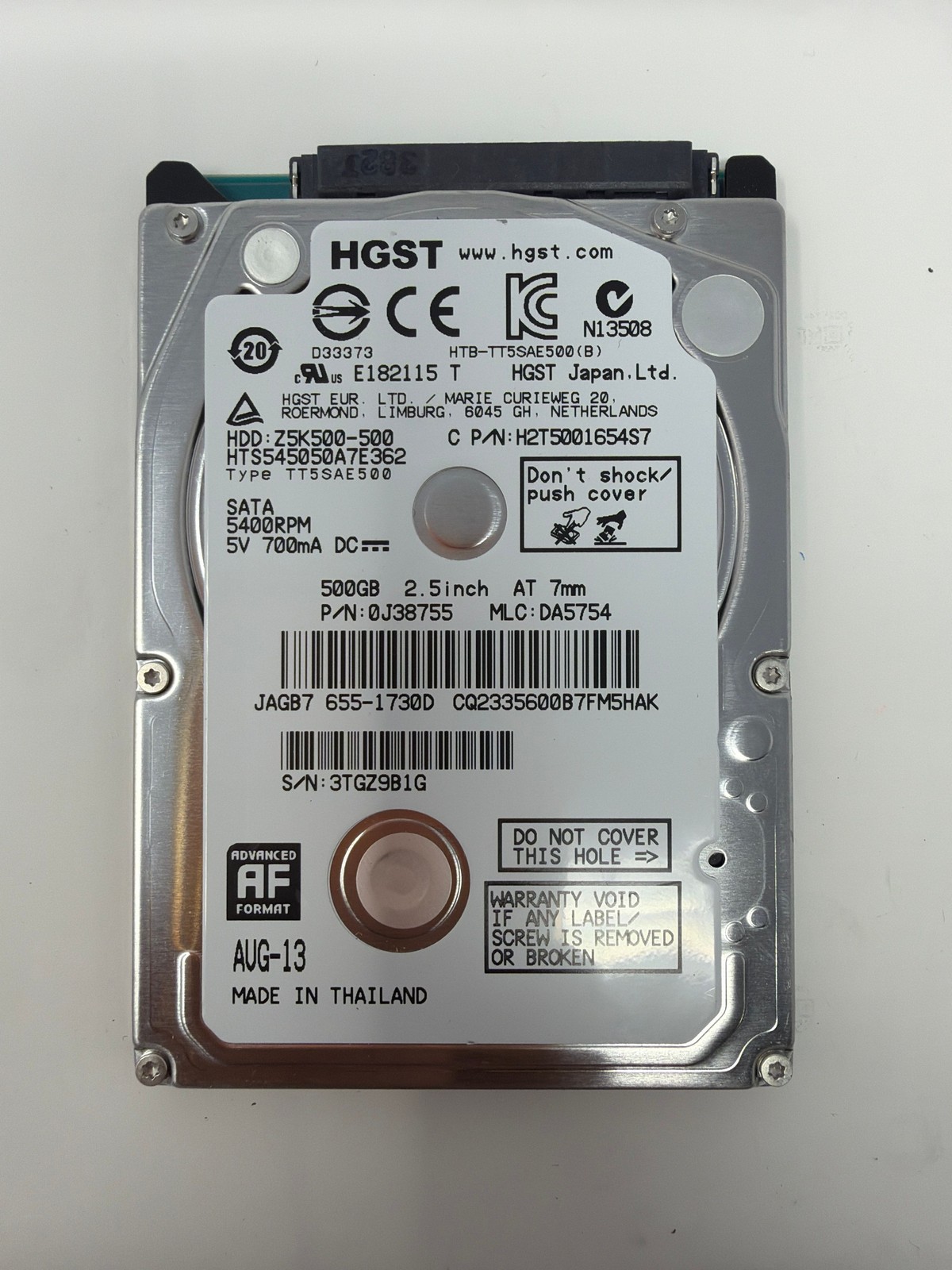 HGST HTS545050A7E362 500GB SATA Grade B