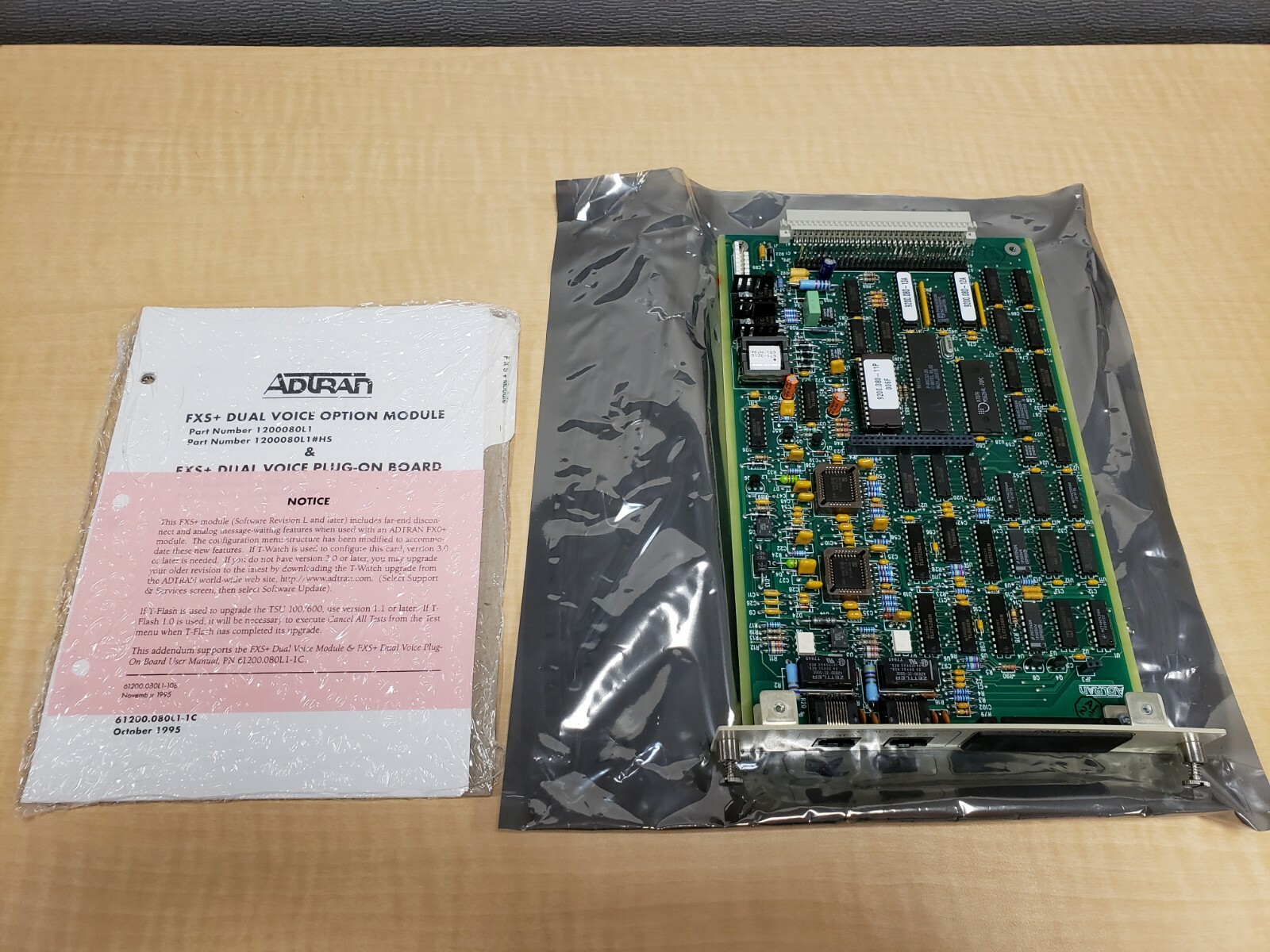 Used w/ box Discontinued Adtran 1200080L1#HS TSU Dual FXS Plug-In Module