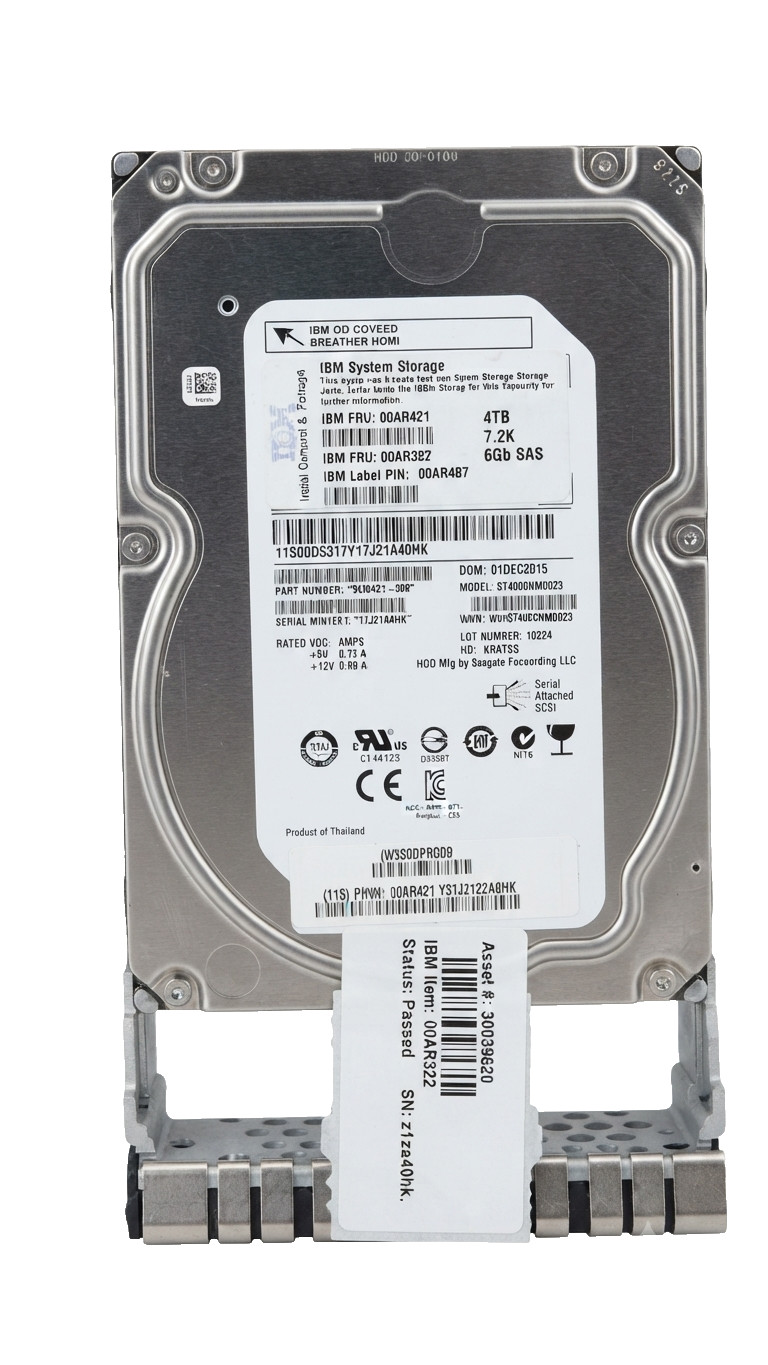 IBM 00AR322 4TB 7.2K High-Speed 6GB 3.5 inch SAS HDD Internal Hard Disk Drives