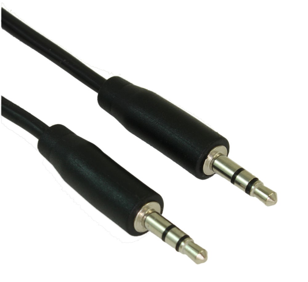 12ft 3.5mm SLIM Mini-Stereo TRS Male to Male Speaker/Audio Cable  Black