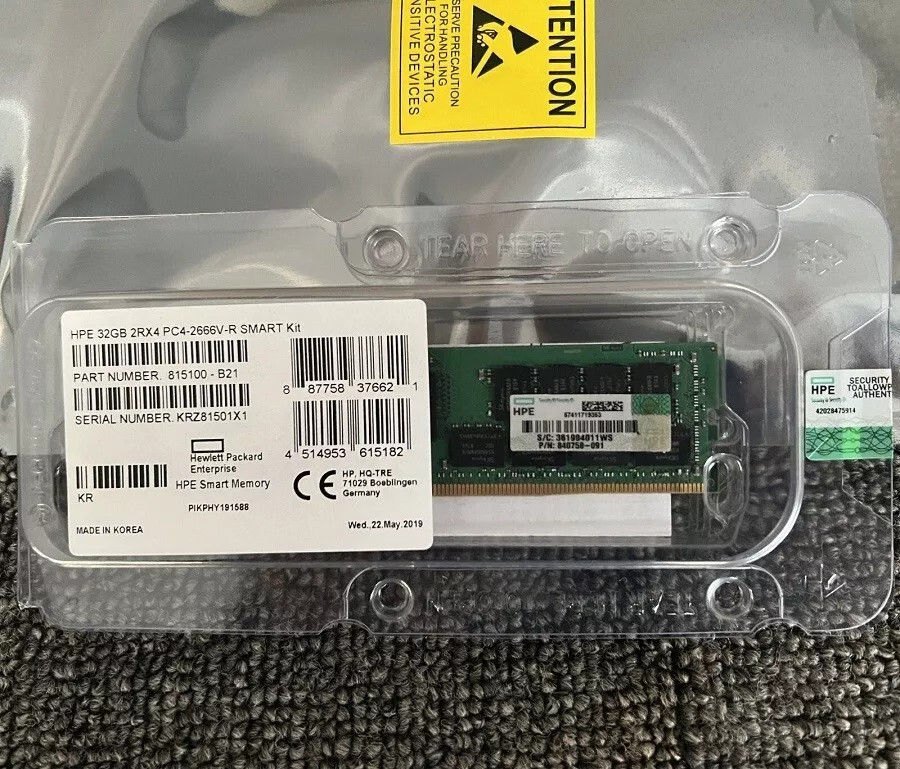 New815100-B21 850881-001 840758-091 HPE 32GB DDR4 PC4-2666V GEN10 ECC Server