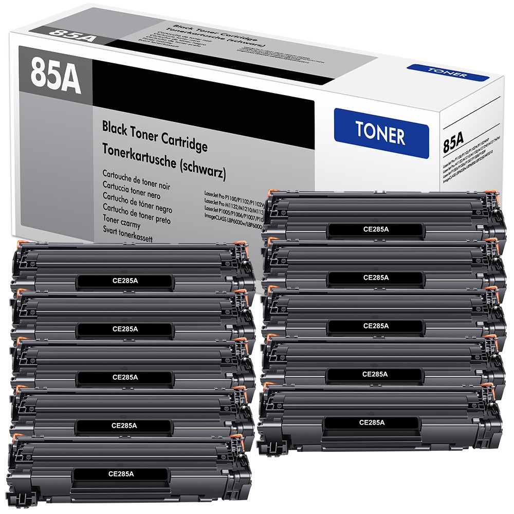 10x CE285A Toner Cartridges for HP Laserjet 85A P1102 P1102W P1006 P1005 M1212nf
