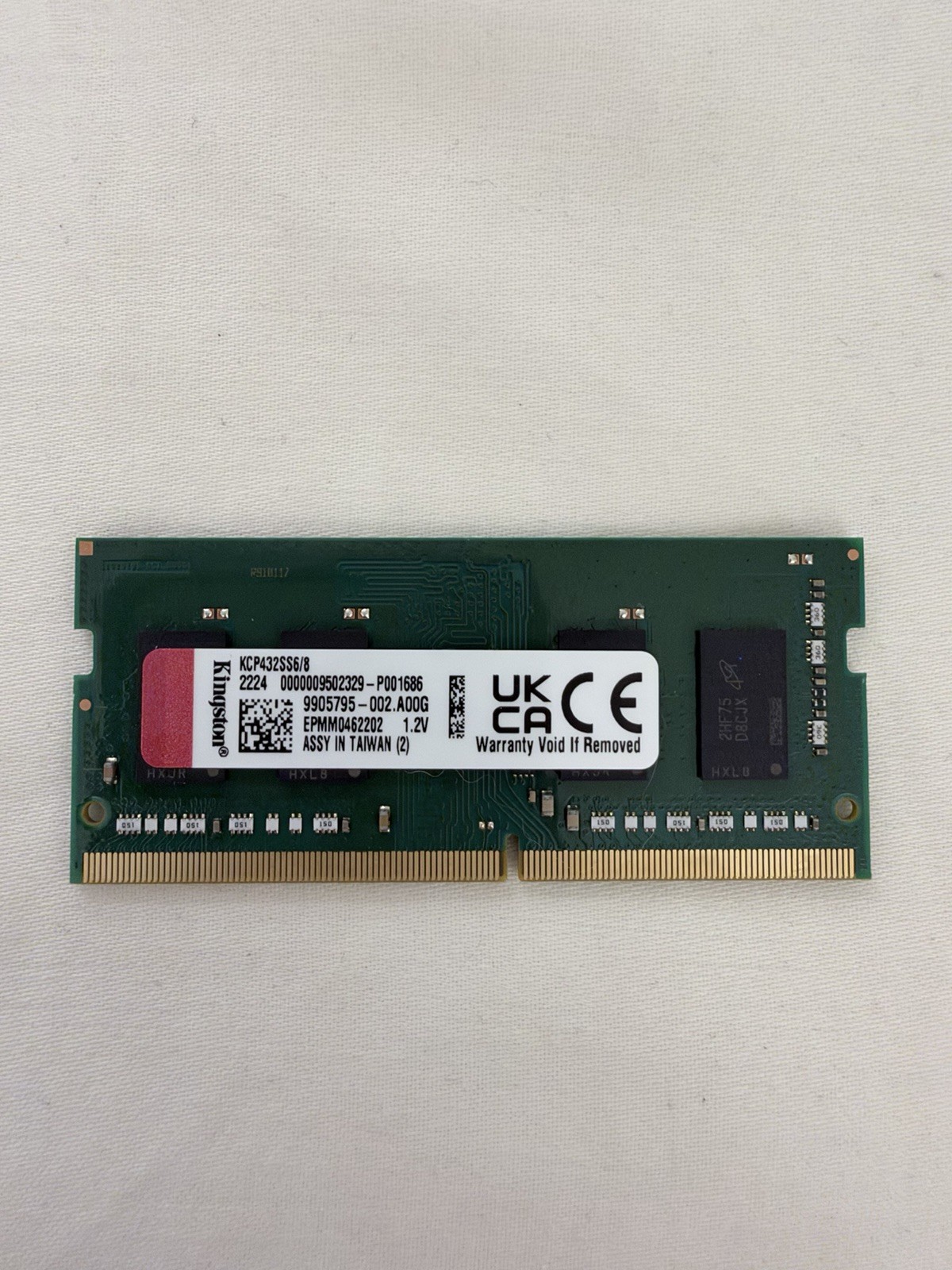 Kingston 8GB DDR4-3200 PC4-25600 260-Pin SO-DIMM Non-ECC RAM KCP432SS6/8 USED