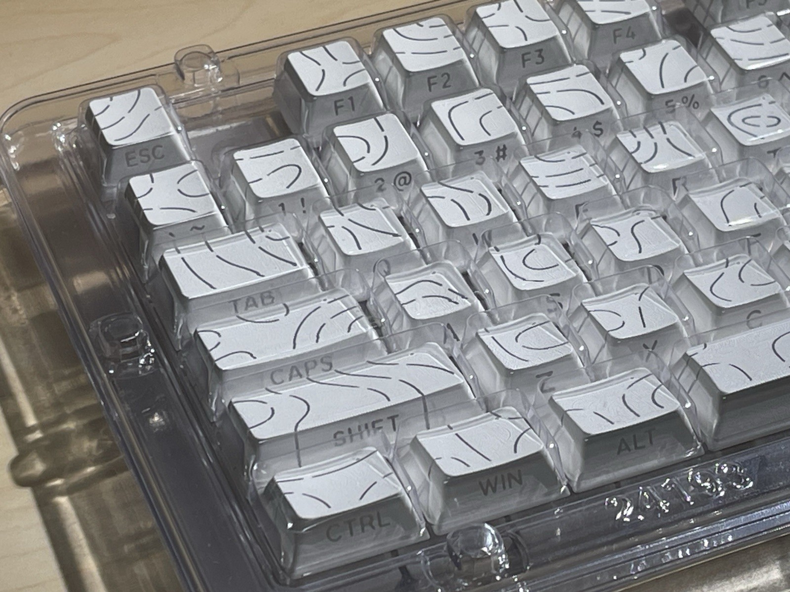 Topographic PBT Shine Through Keycap Set