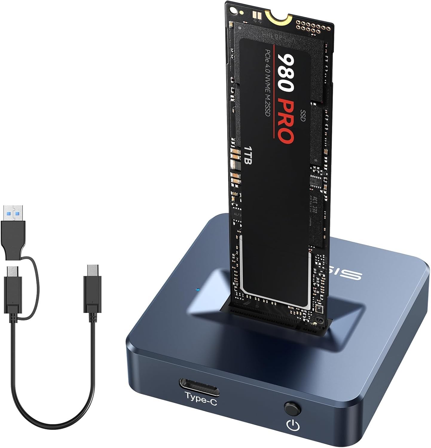 ACASIS 10Gbps USB C NVMe & SATA M.2 SSD Docking Station Tool-Free Gray