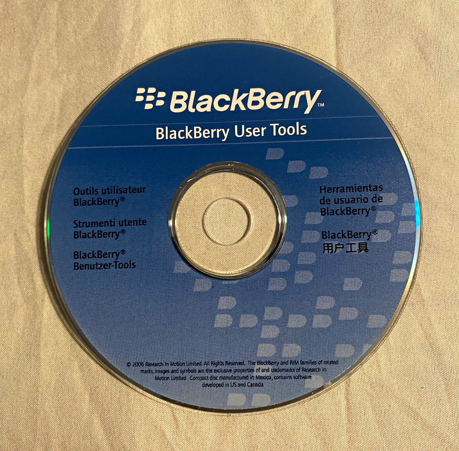 BlackBerry User Tools CD for Windows MPN ASY-17691-002