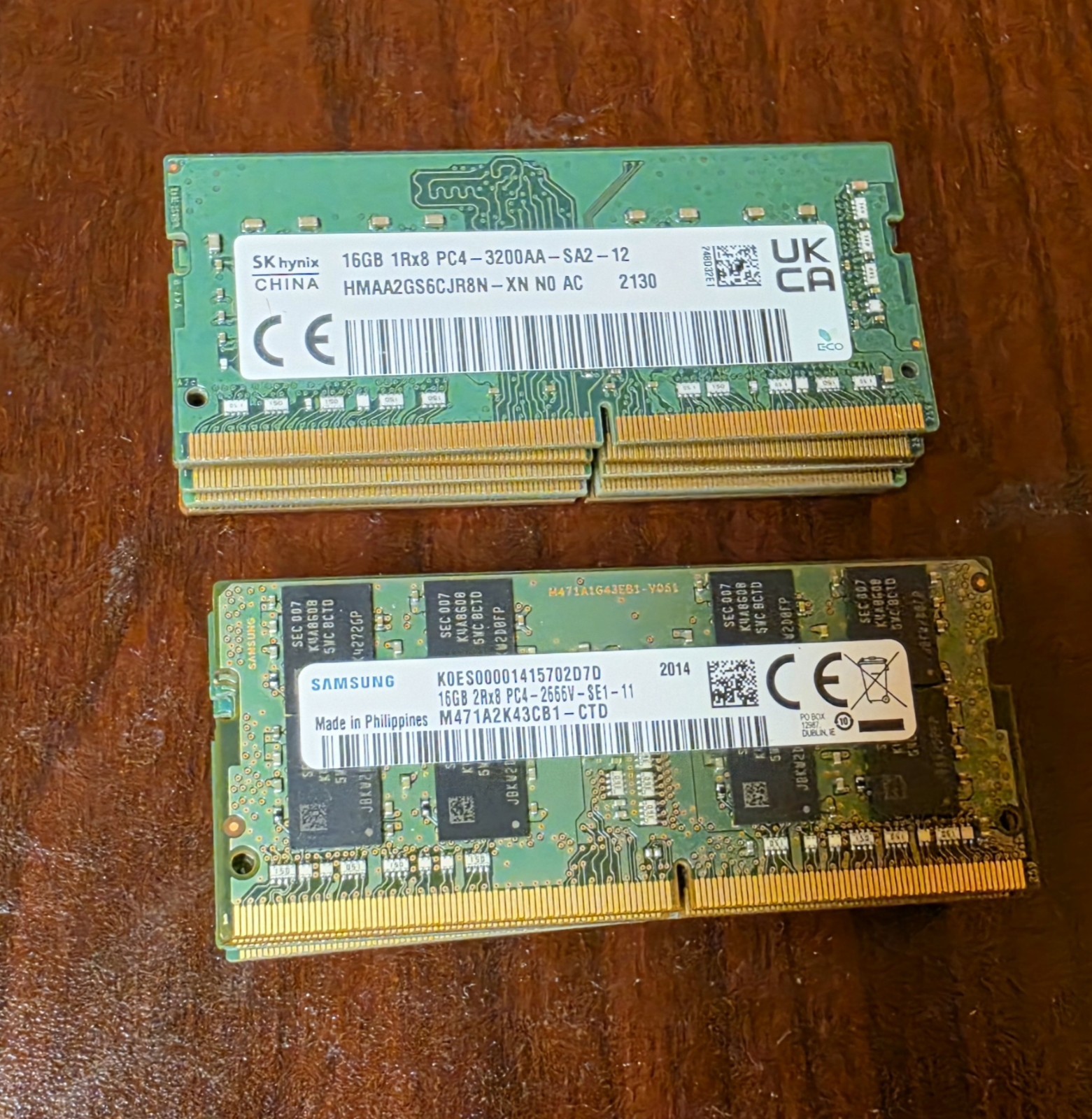 Lot of 10 16GB 2Rx8 PC4 2666v|3200AA Mix Major Brands (Tested)