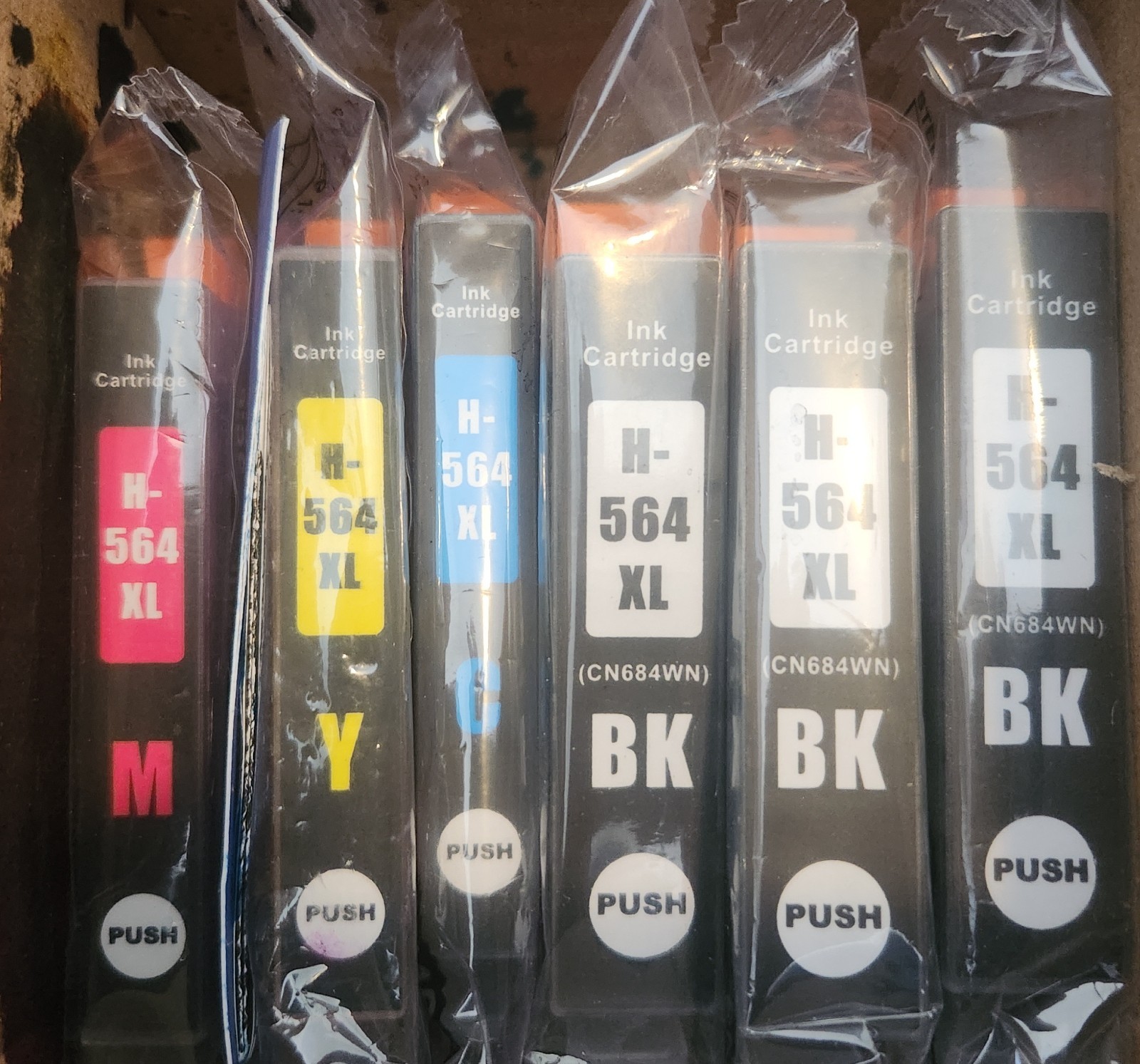 564 XL PRINTER INK CARTRIDGES GPC IMAGE 3- Black 1- Magenta 1- Yellow 1-Cyan