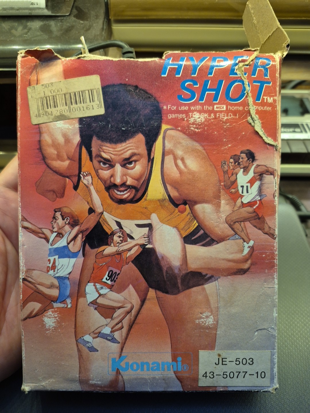 HYPER SHOT X MSX (COMMODORE 64?) ORIGINAL KONAMI X TRACK & FIELD JOYPAD BOX