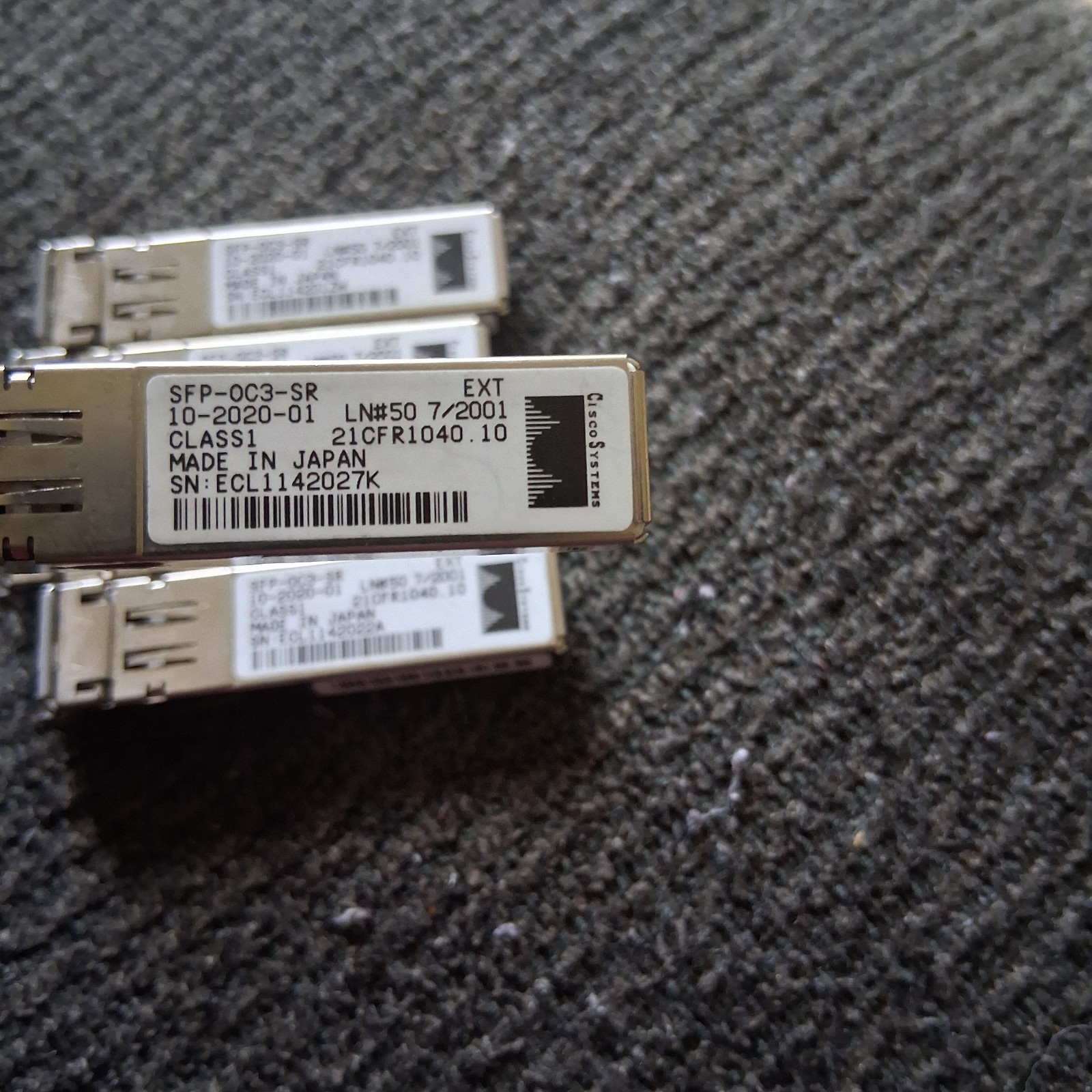 Genuine Cisco SFP-OC3-SR Cisco OC-3/STM-1 SR-1 SFP 1310nm 2km Transceiver