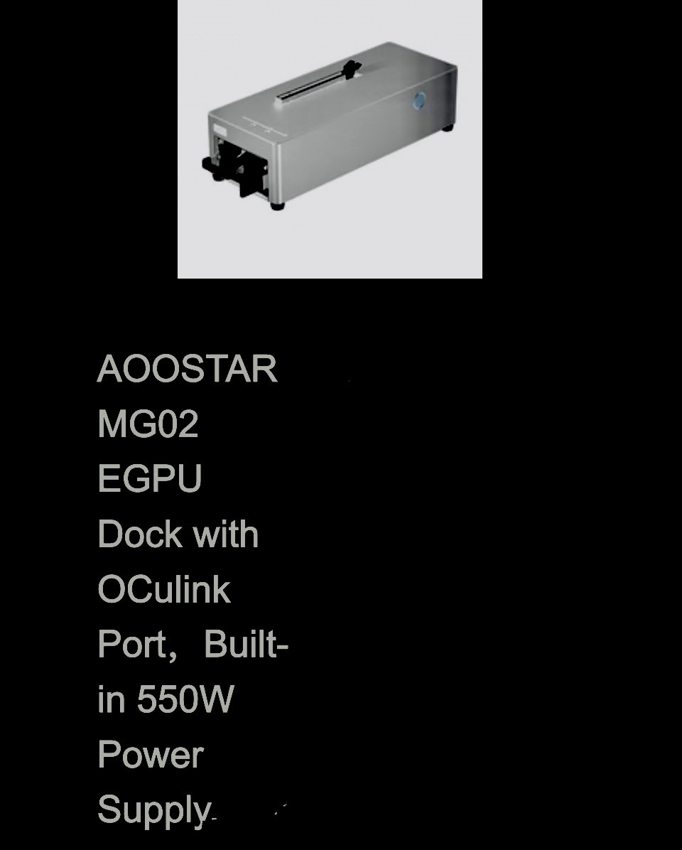 eGPU Dock - AOOSTAR Oculink EG02 - 550W - USED - Awesome Plug&Play Performance 