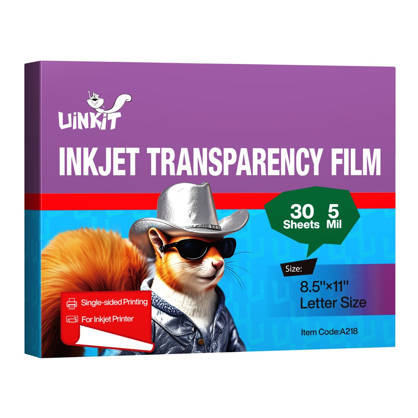 Uinkit 30 Sheets Pintable Transparency Film Acetate Clear Sheets for Crafts