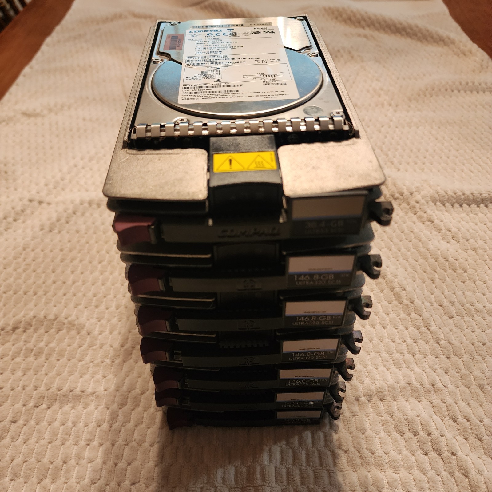 HP 146GB 10K Ultra320 SCSI U320 Hot Swap HDD Caddies 289044-001 Untested 7 pcs.