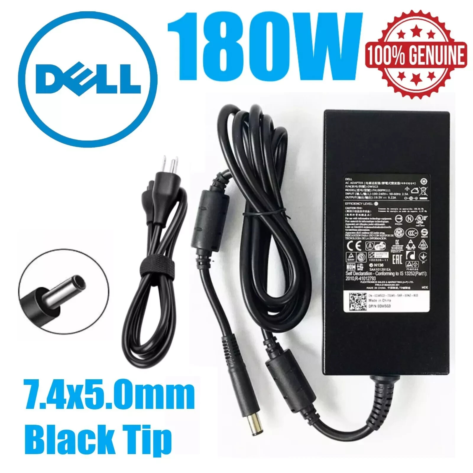 Genuine Dell Alienware 13 15 R1 R2 R3 AREA 180W Laptop AC Power Adapter Charger