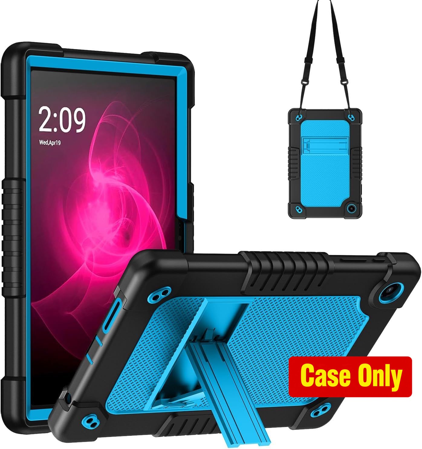 Shockproof Case with Built-in Kickstand for T-Mobile Revvl Tab 2 10.1 Inch