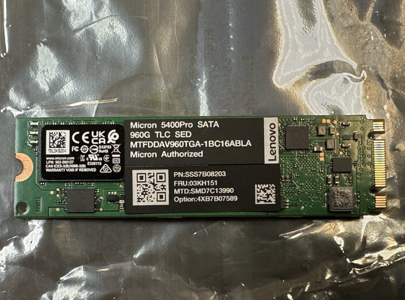 Lenovo Micron 5400 Pro 960GB RI SATA 6Gb/s M.2 2280 Internal SSD 5400Pro 22x80