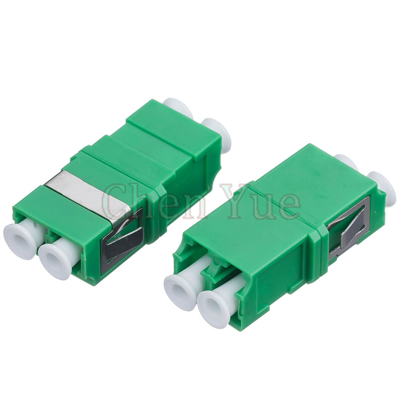 50pcs Fiber LC APC SM Duplex No Ear Fiber Adapter Optical Fiber Connector Flange