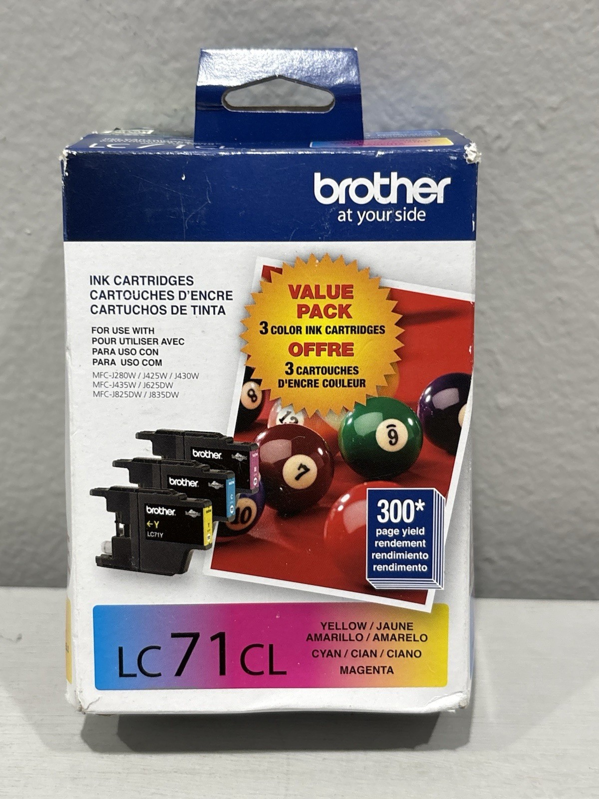 OEM Brother LC71 CYM Ink Color Cartridges Set of 3 New Sealed Genuine Exp 3/2026