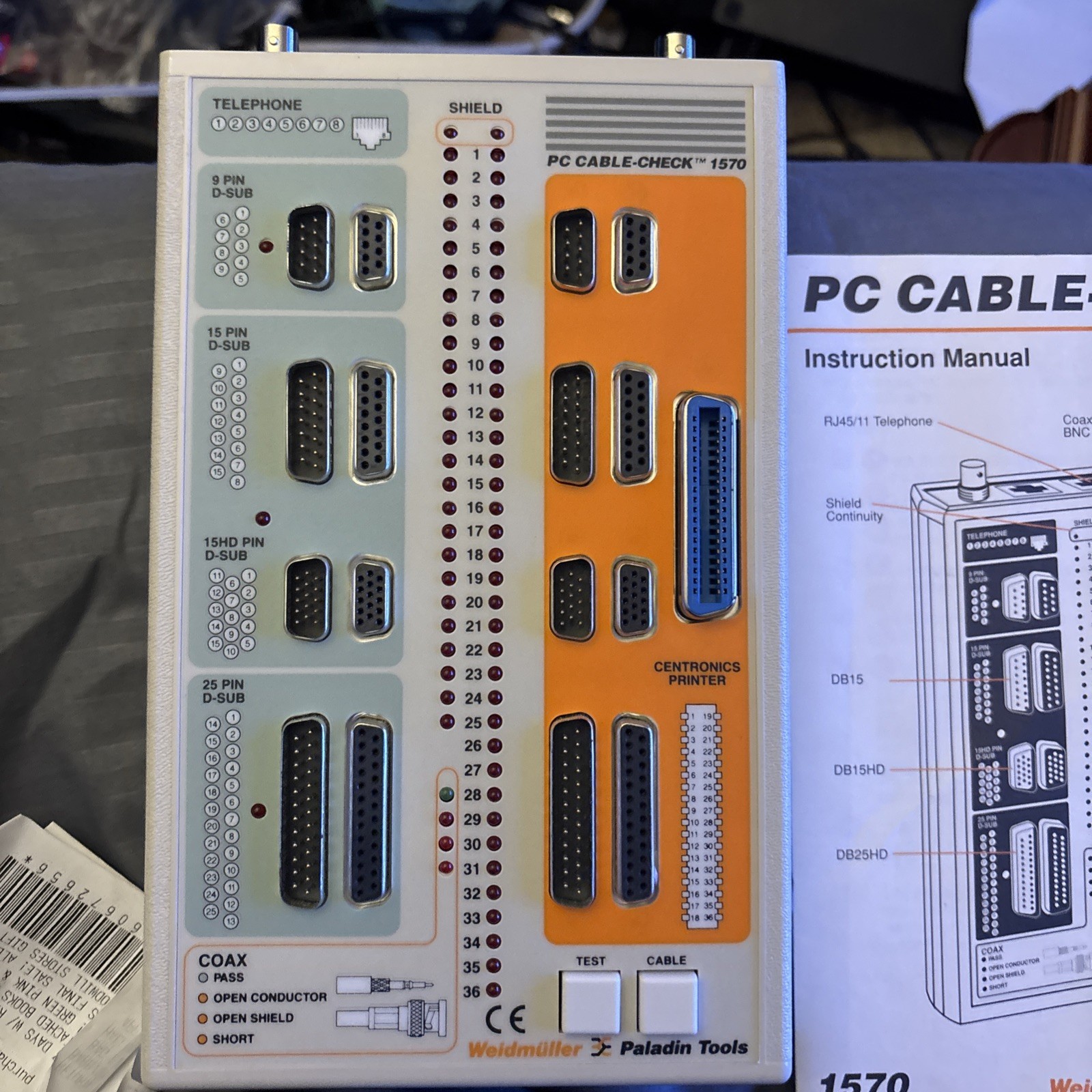 Weidmuller Paladin Tools Universal PC Cable Check Model 1570 - New Other Tested