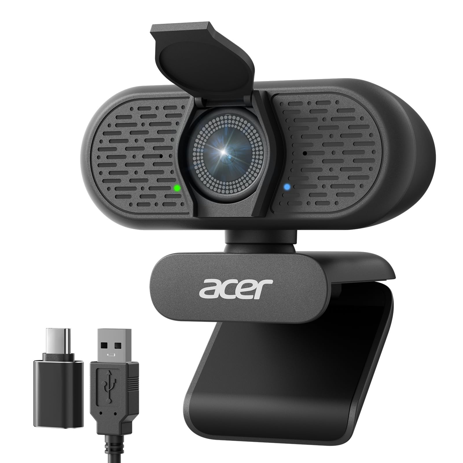 Acer A640 4K Webcam with AI Noise Canceling Mic for Streaming Meetings, Sony