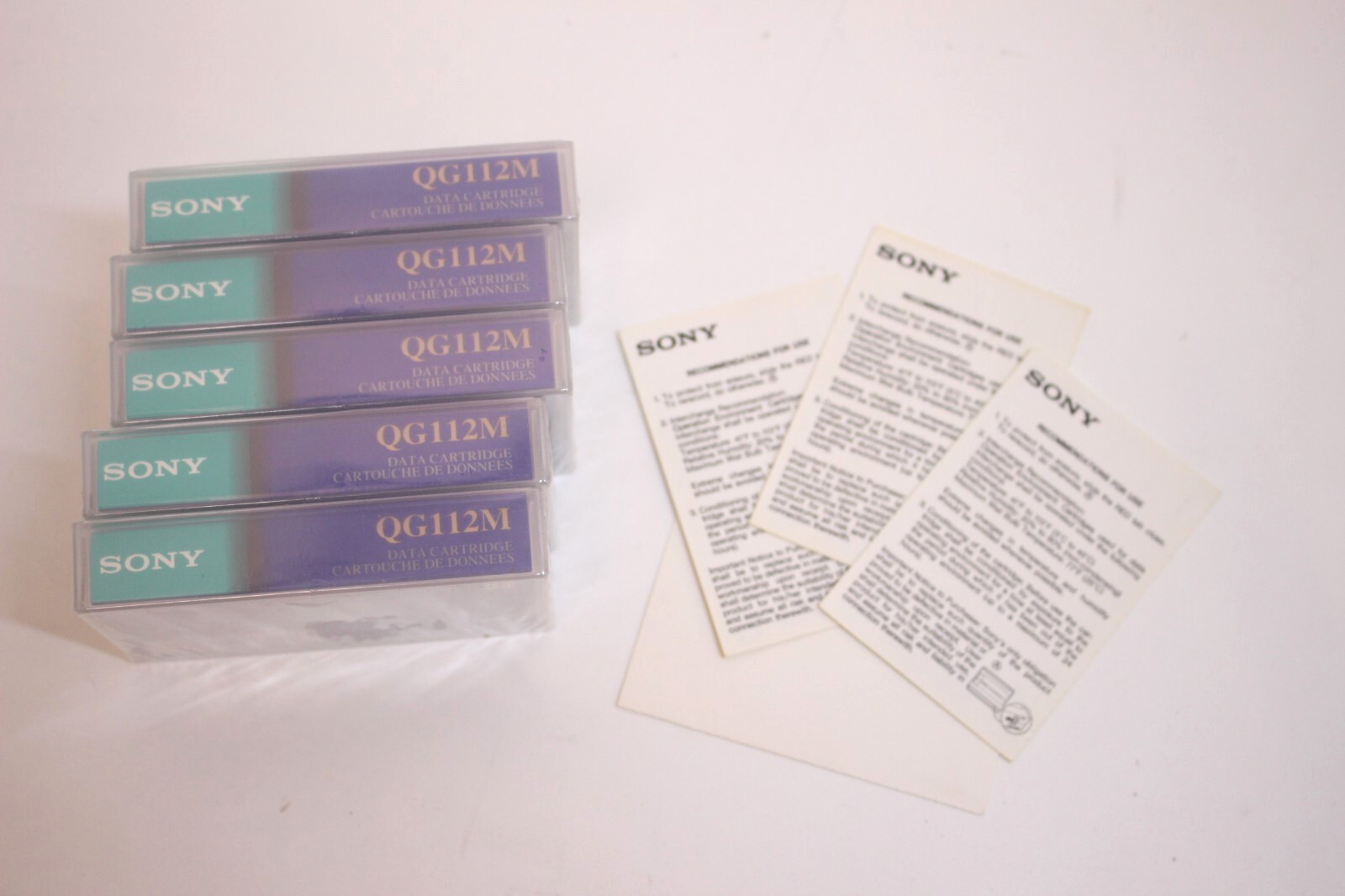 Sony D8 Data Cartridge 112M 5gb QG112M 8mm Tape D eight Lot of 5 Sealed 