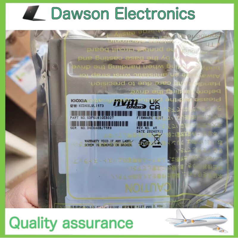New Kioxia CD6 KCD6XLUL15T3 15.36TB PCIe Gen 4.0 X4 8GB/s 1DWPD U.2 NVMe SSD