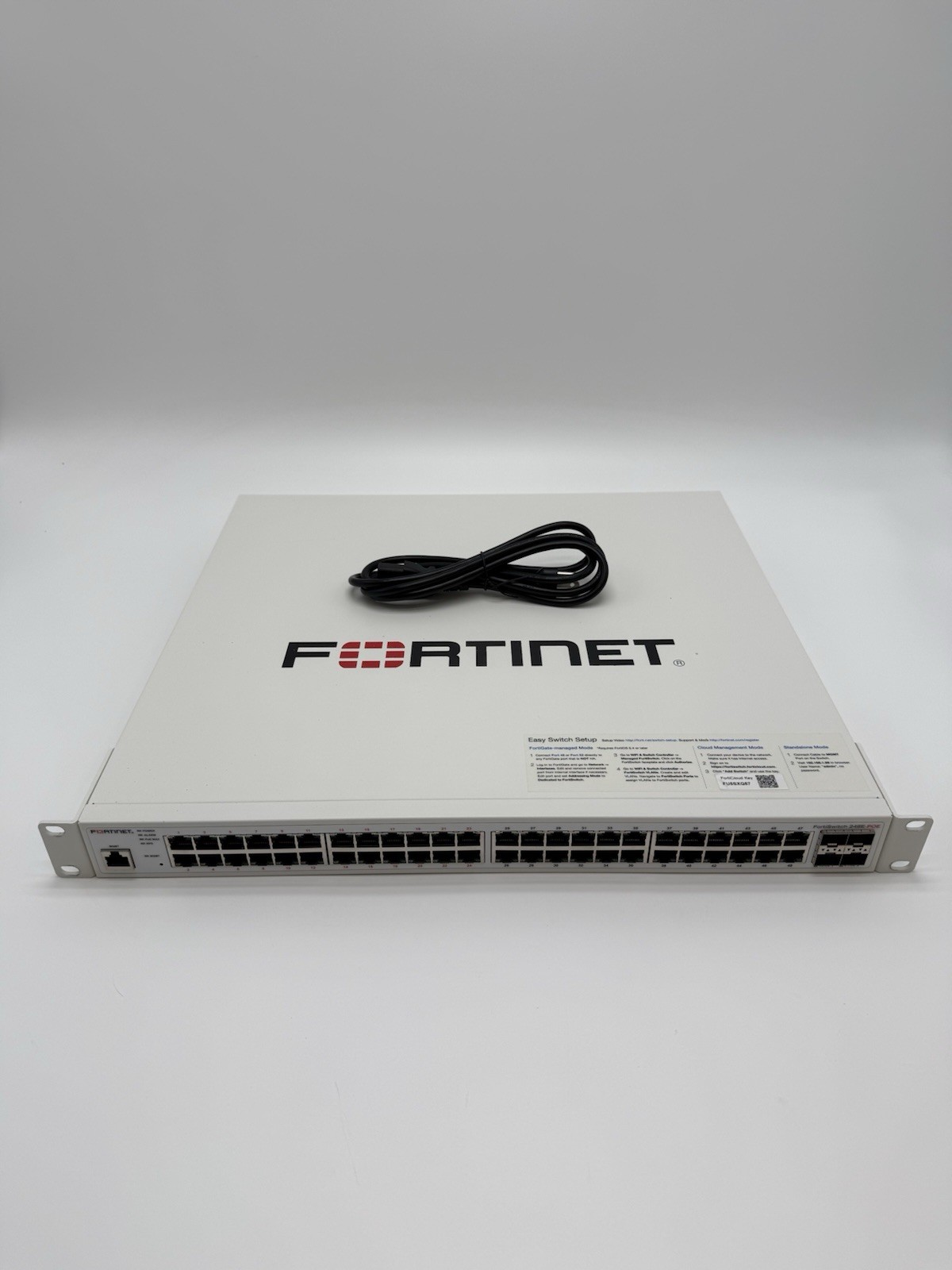 Fortinet FS-248E-FPOE 48-Port Rack Mountable Ethernet FortiSwitch P21940-05-01
