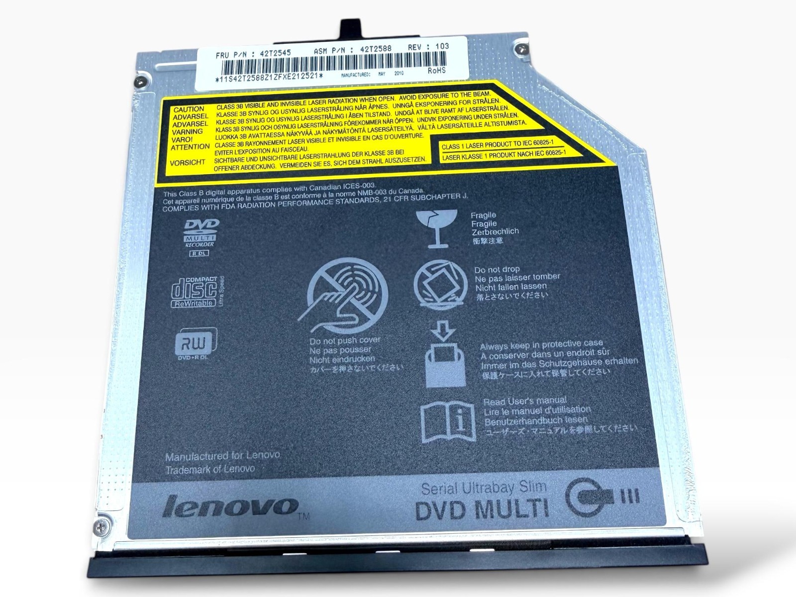 ThinkPad T400 T500 T410 W500 X230 Multi DVD/CD -Rewriter Burner Player 42T2545