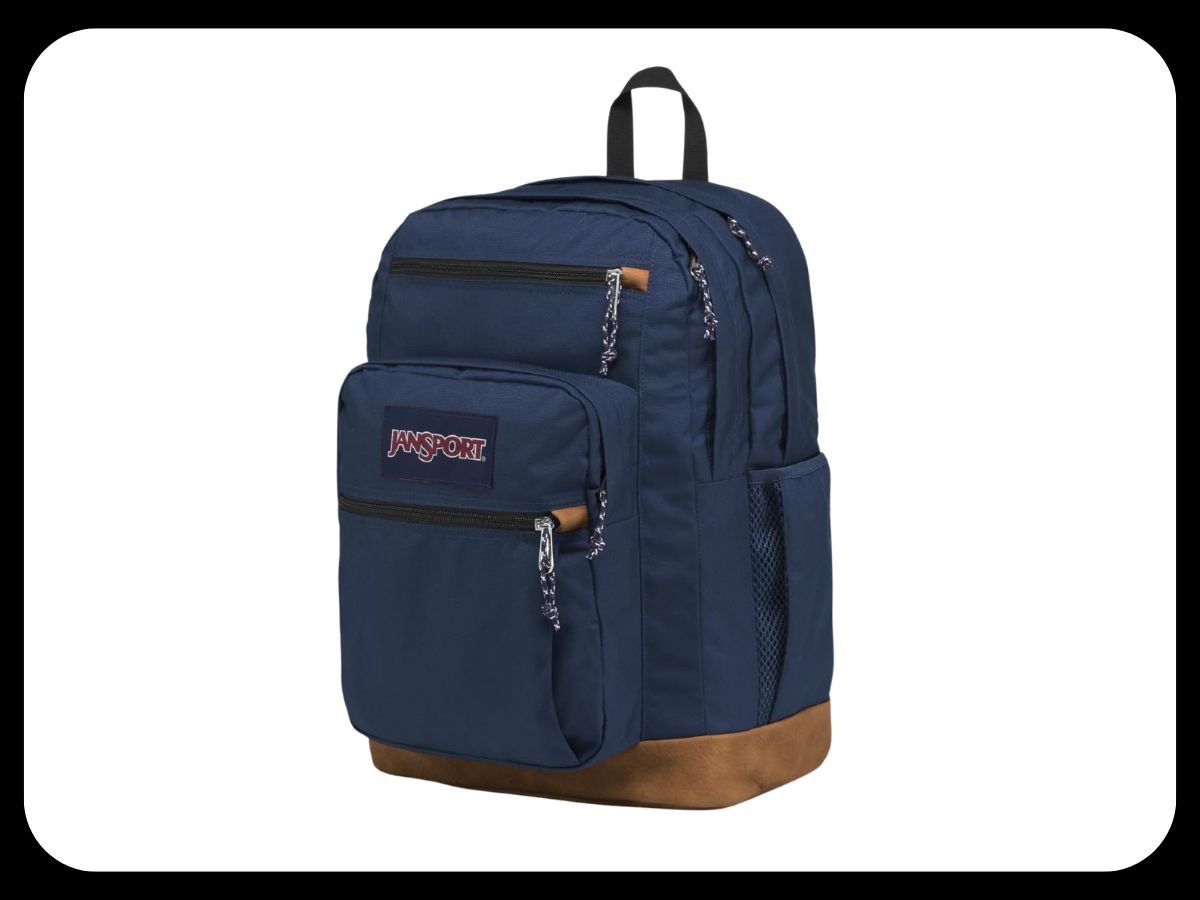 NEW JanSport Cool Student Laptop Backpack - Navy (17" x 12" x 8")