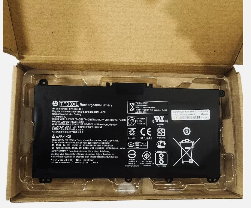 NEW Genuine 41.9WH TF03XL Battery For HP Pavilion 15-CC 15-CC000NO 15-CC001NA US