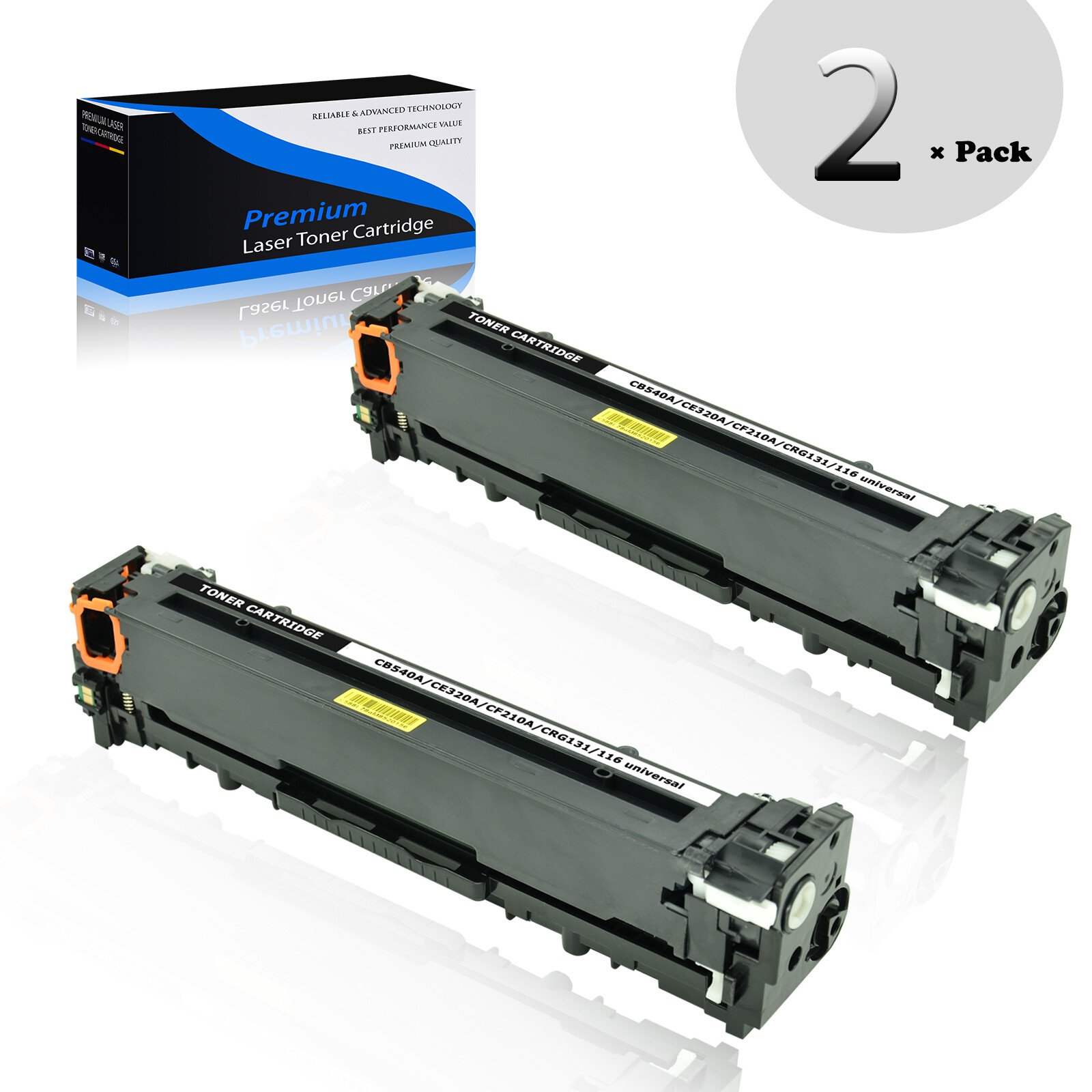 2PK CF210A 131A Toner Cartridge Black For HP LaserJet Pro 200 Color M251n M276n