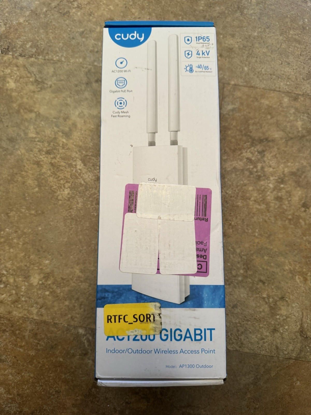 Outdoor AC1200 Gigabit Wireless Access Point, Outdoor WiFi Extender, IP65 Wat...