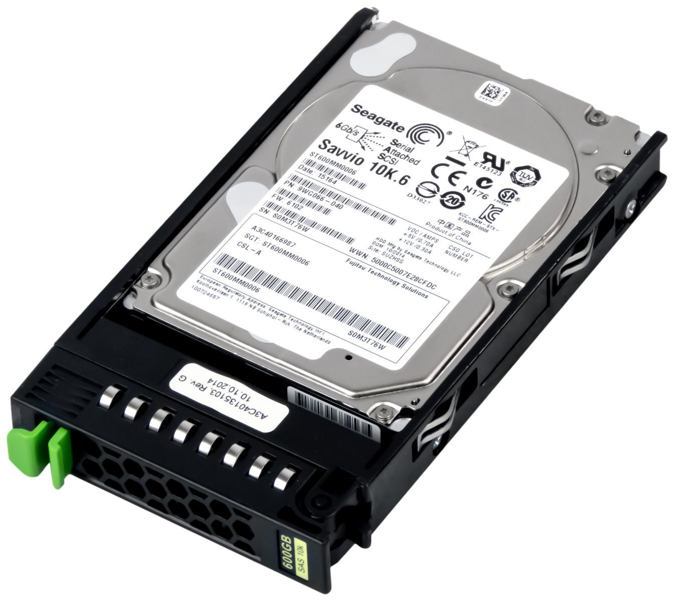 HARD DRIVE FUJITSU A3C40166987 600GB 10000RPM 32MB SAS-2 ST600MM0006 2.5" inch