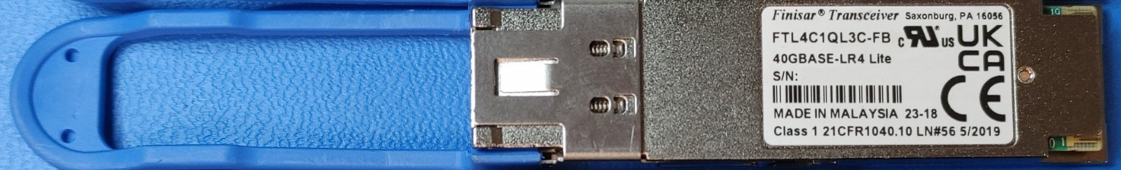 LOT of 3 Finisar FTL4C1QL3C-FB QSFP+ 40GBASE-LR4 Lite L. Temp 1310nm Transceiver