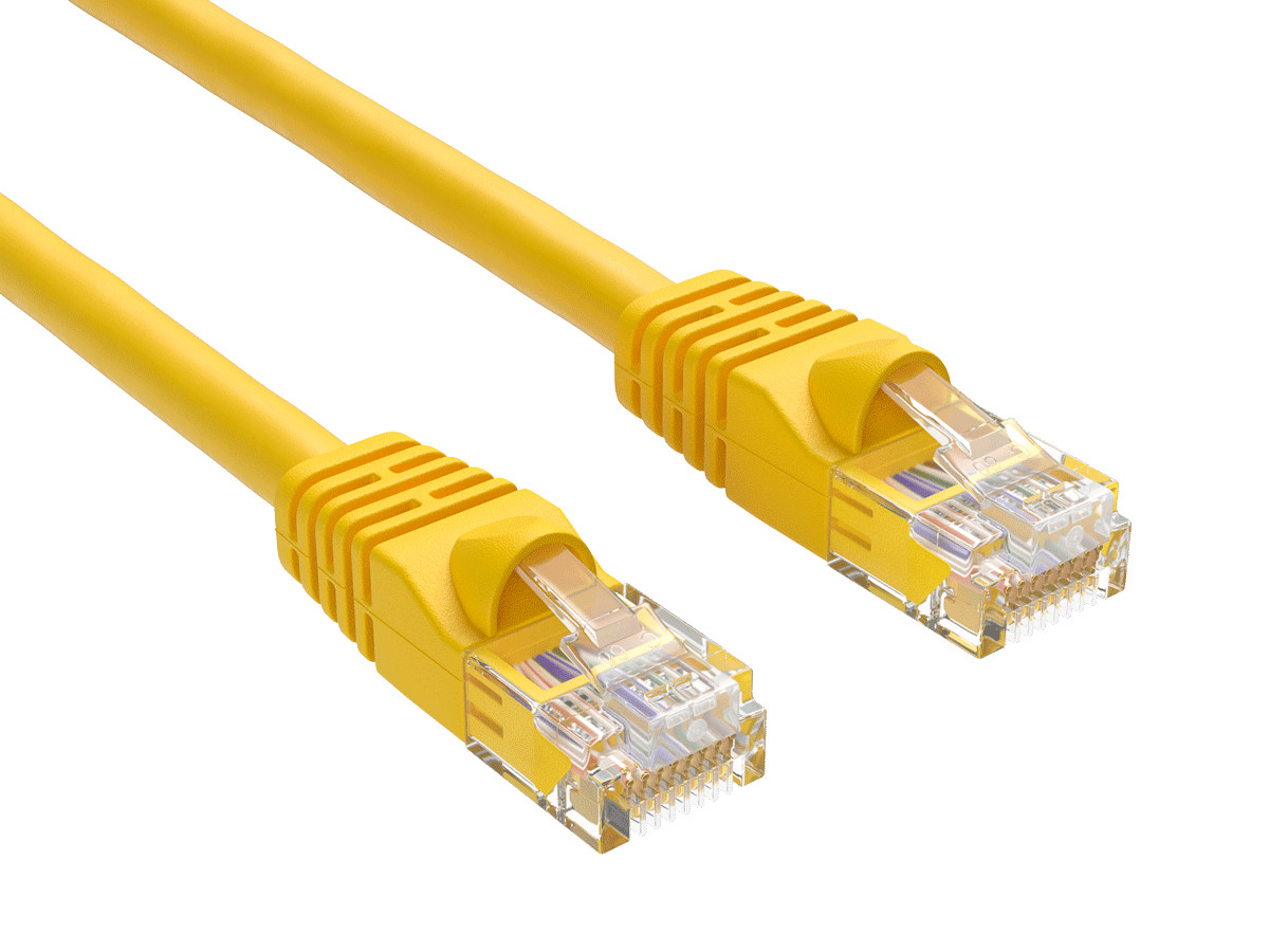 1.5ft Cat6 Ethernet Cable RJ45 Snagless 24AWG for Gaming PS5 PC Router, Yellow