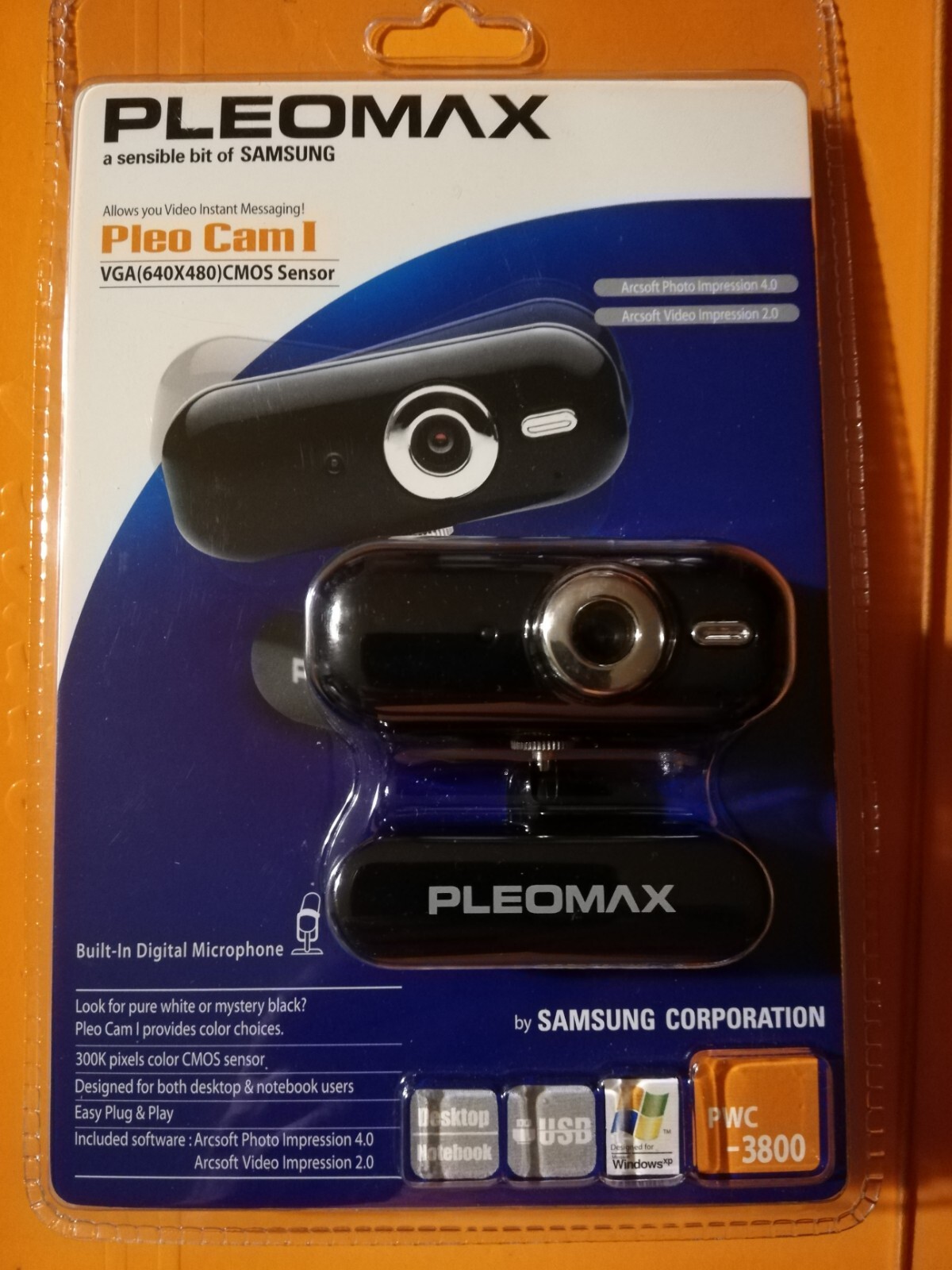 PLEOMAX by SAMSUNG Pleo Cam I - USB 1.1 Web Cam - New for Vintage PC