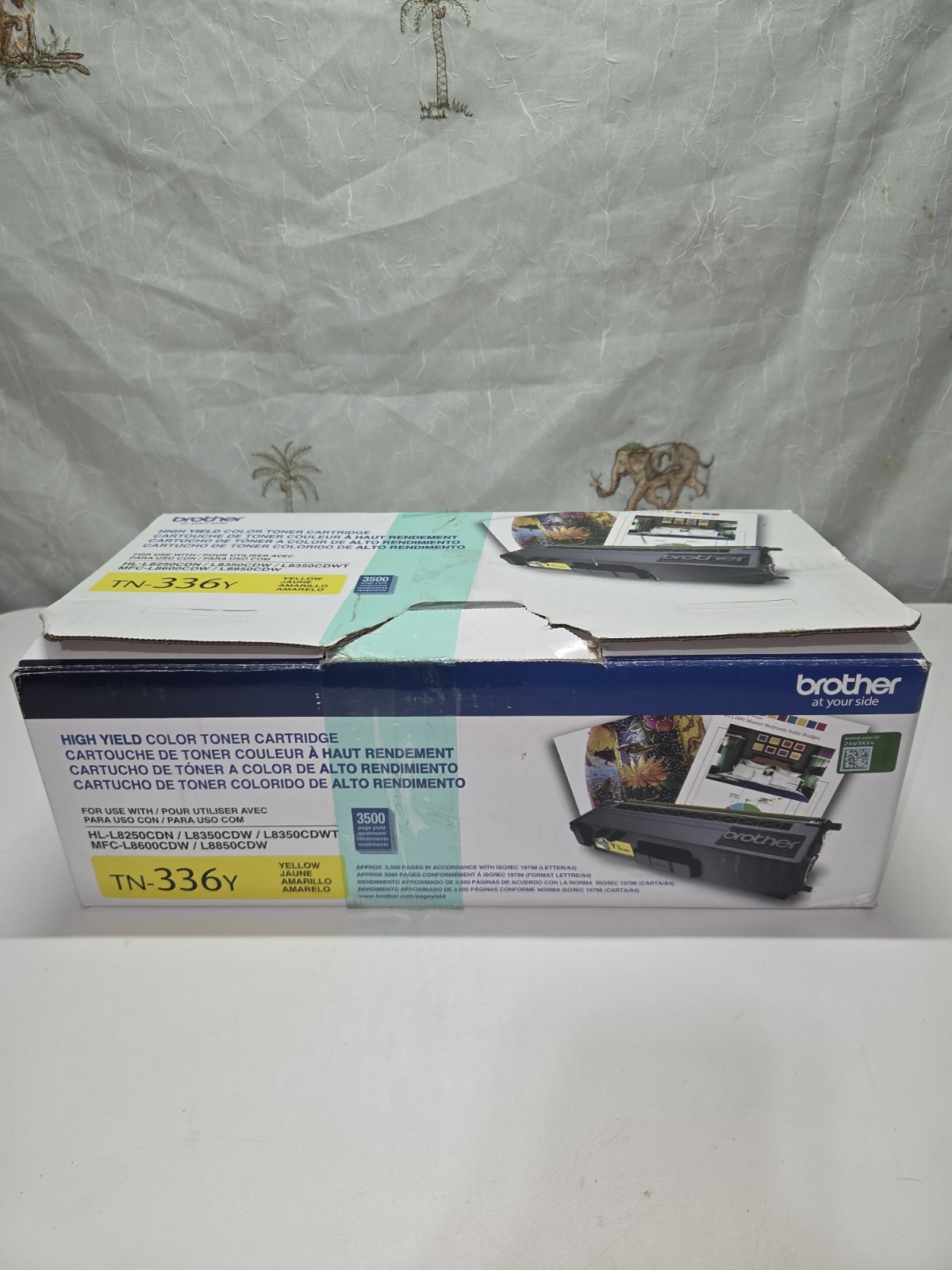 Brother TN-336Y Yellow High Yield Toner Cartridge TN336 Open Box Inner BagSealed