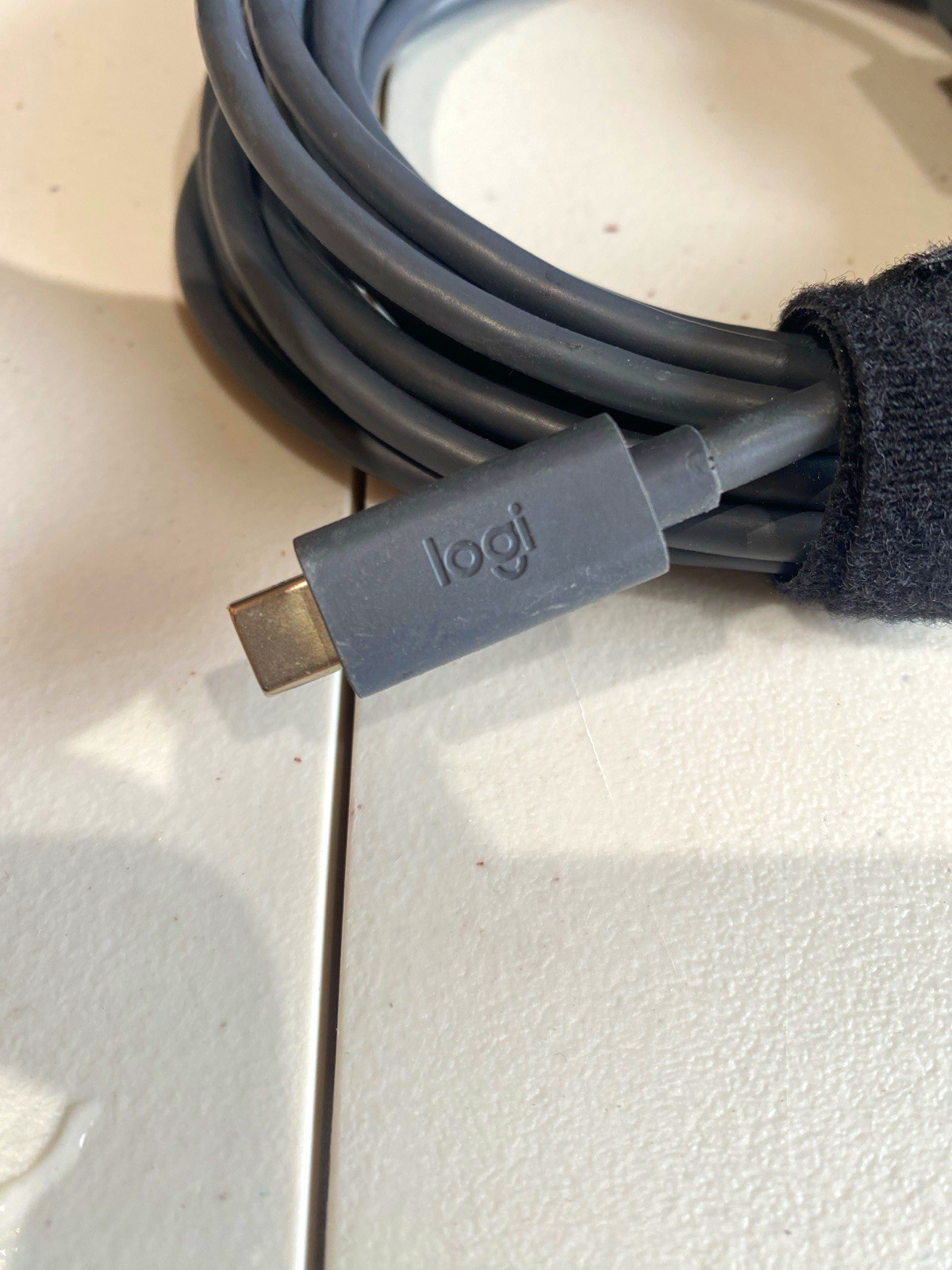 Logi Gray USB-C to USB-A Cable, USB Type C Male to USB-A Male Round