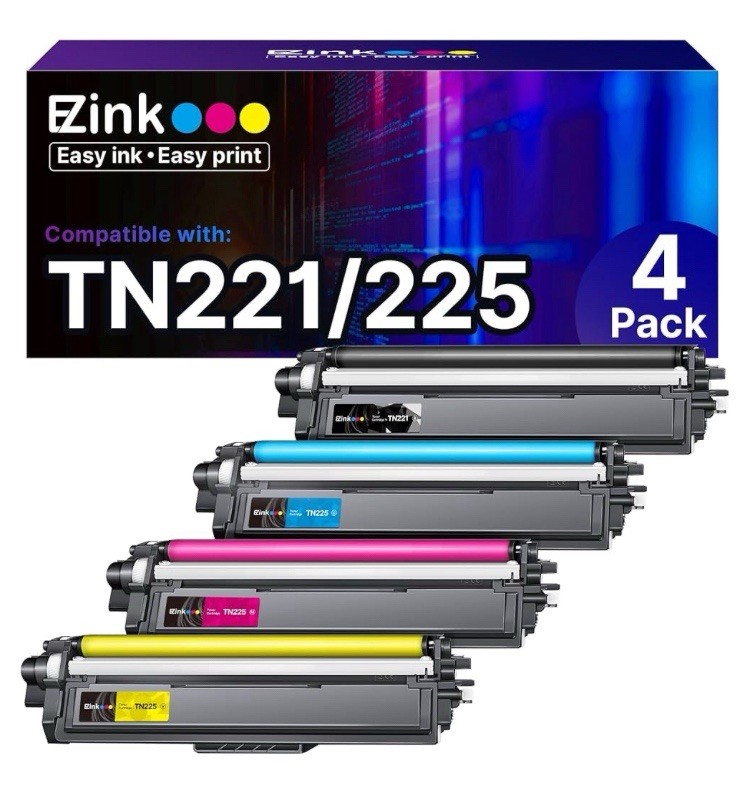 E-Z Ink Compatible Toner Cartridges Replacement for Brother TN221-225