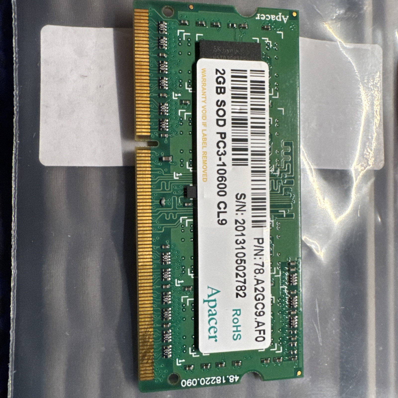 Apacer 2gb PC3-10600 SODIMM Laptop Ram Memory Module 1x