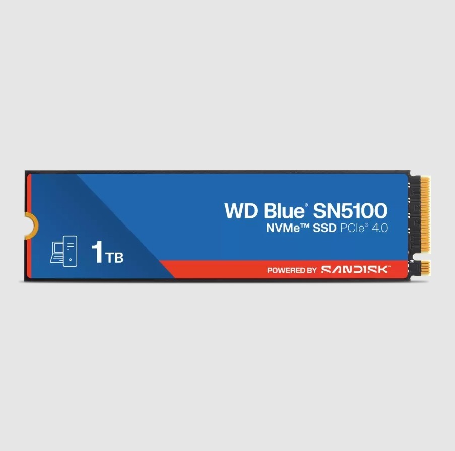 SanDisk WDS100T5B0E WD Blue SN5100 1TB NVMe PCIe Gen4 M.2 2280 Internal SSD