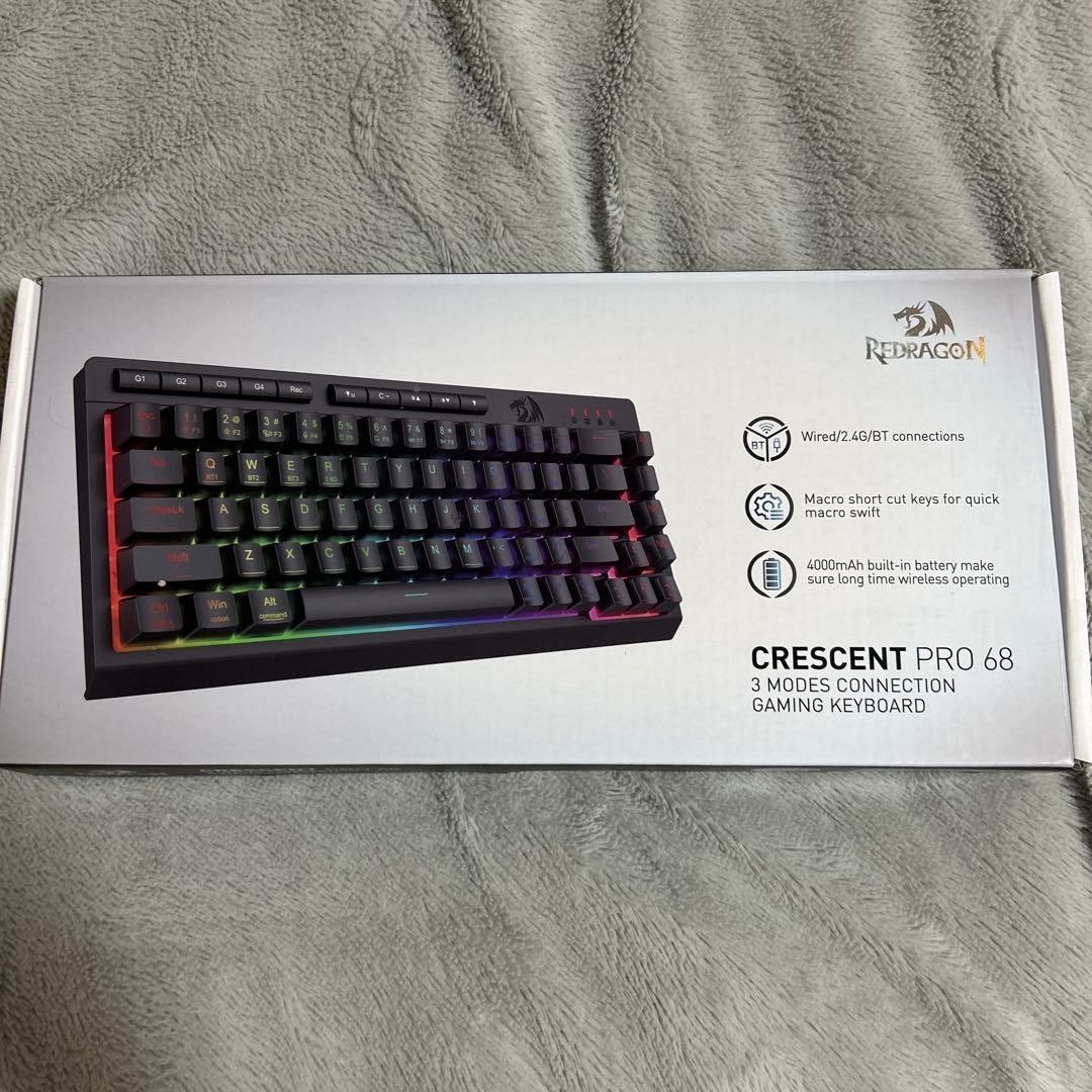 Redragon CRESCENT PRO 68 Wireless RGB Macro Key Compact Gaming Keyboard JP