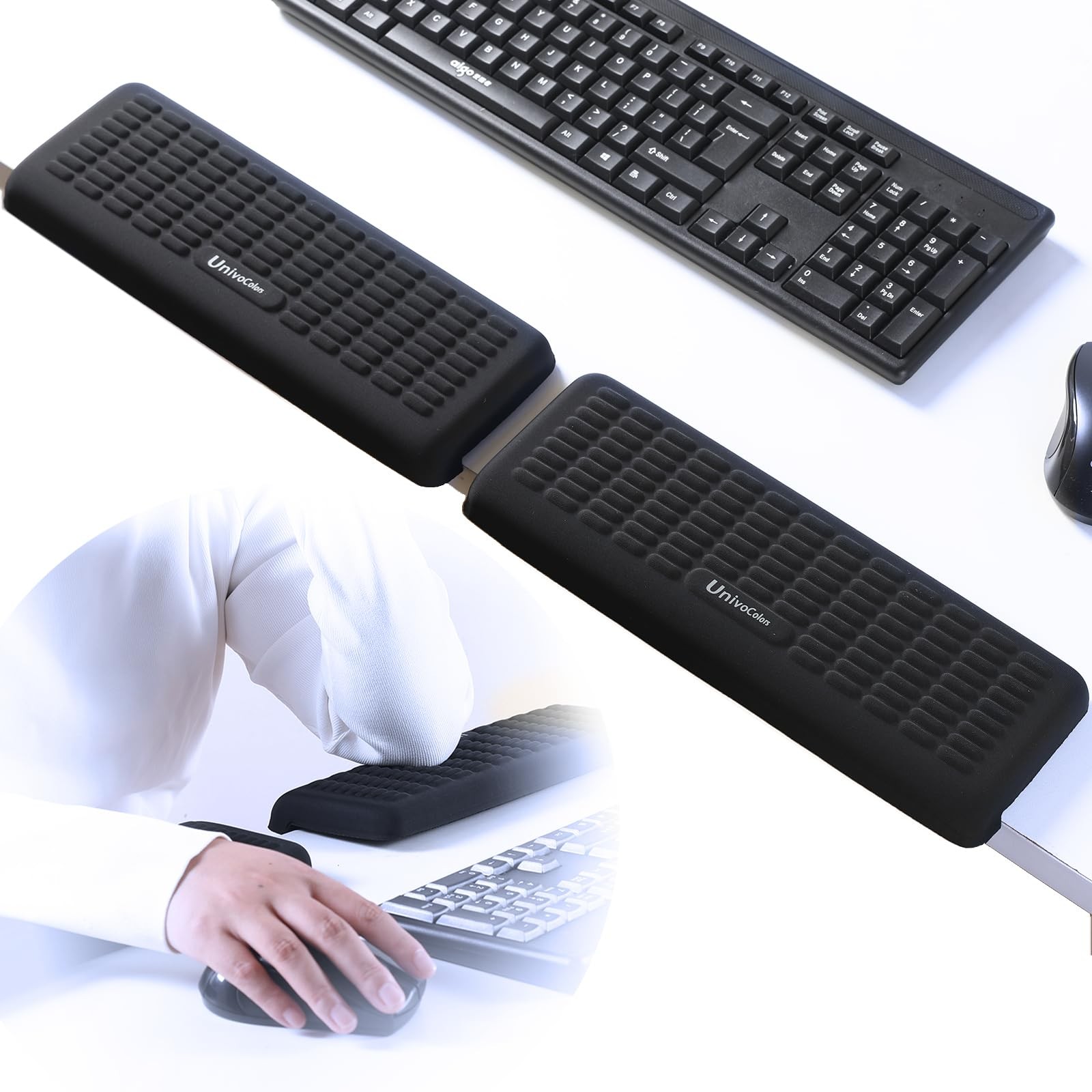 UnivoColors PostureUp L-Shaped Desk Wrist Rest Elbow, Non-Slip, Separate Desi...