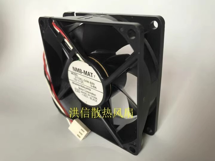 NMB 8025 3110KL-04W-B89 DC12V 0.46A 8CM 3-Pin Axial Cooling Fan
