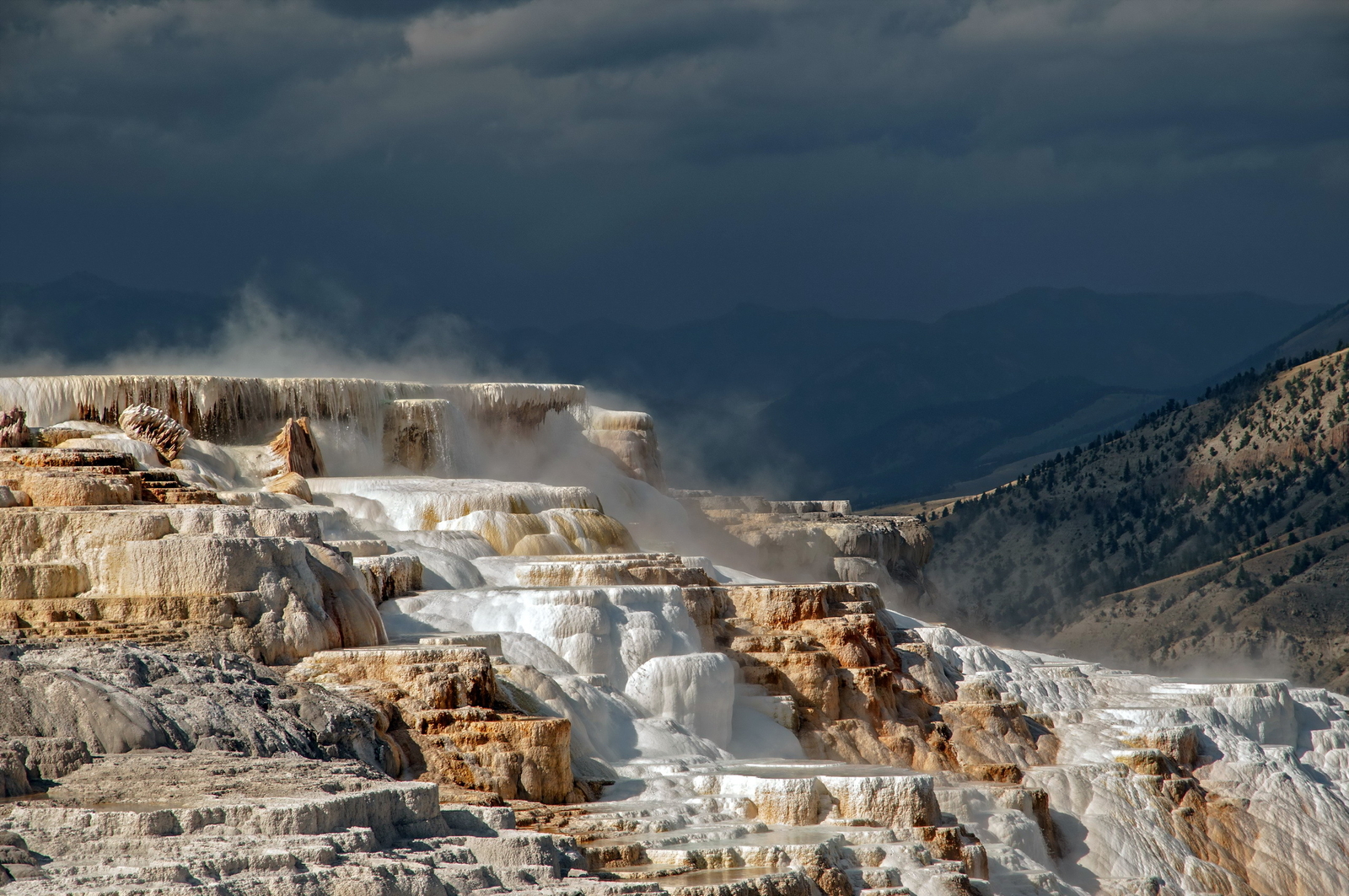 Landscape yellowstone national park nature Custom Gaming Mat Desk